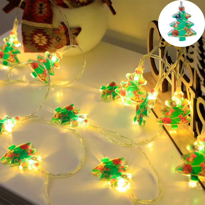 Christmas Lights Battery Operated Snowman 3M 20LEDs Fairy Bulbs Christmas Tree LED Santa Claus Christmas Gift Decoration Lights