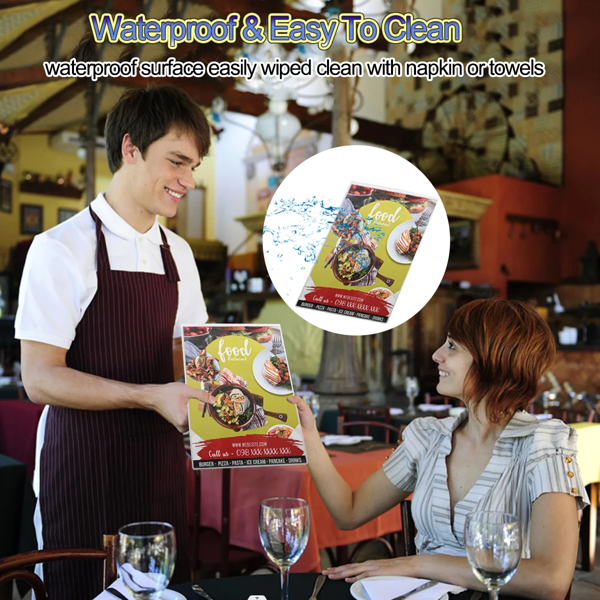 Waterproof Reusable PVC Document Protectors for 8.5x11 inch Letter Size Durable Plastic Document Sleeves Clear Document Folders