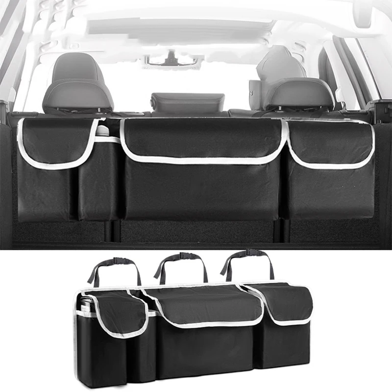 Hot Selling Custom Sturdy Space Saver Hanging Car Interior Large Capacity Car Trunk Organizer Storage