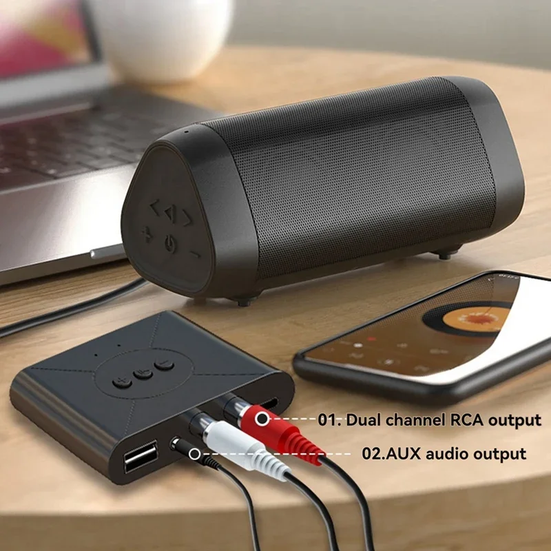5 3 беспроводной BT hifi аудио приемник NFC адаптер AUX выход RCA мобильные телефоны USB-плееры усилитель звука динамик