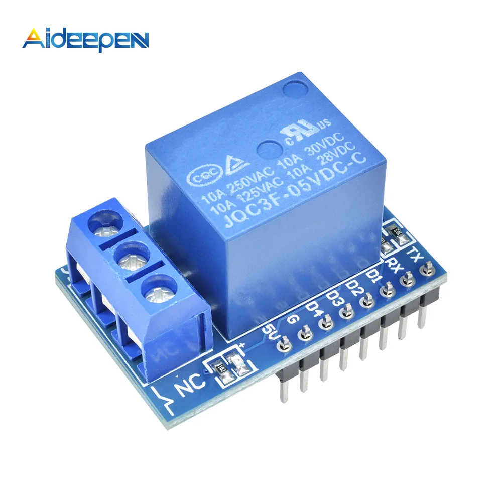 Aideepen ESP8266 Development Board Wemos D1 Mini Relay Shield One Channel for Wemos D1 Mini Relay Module