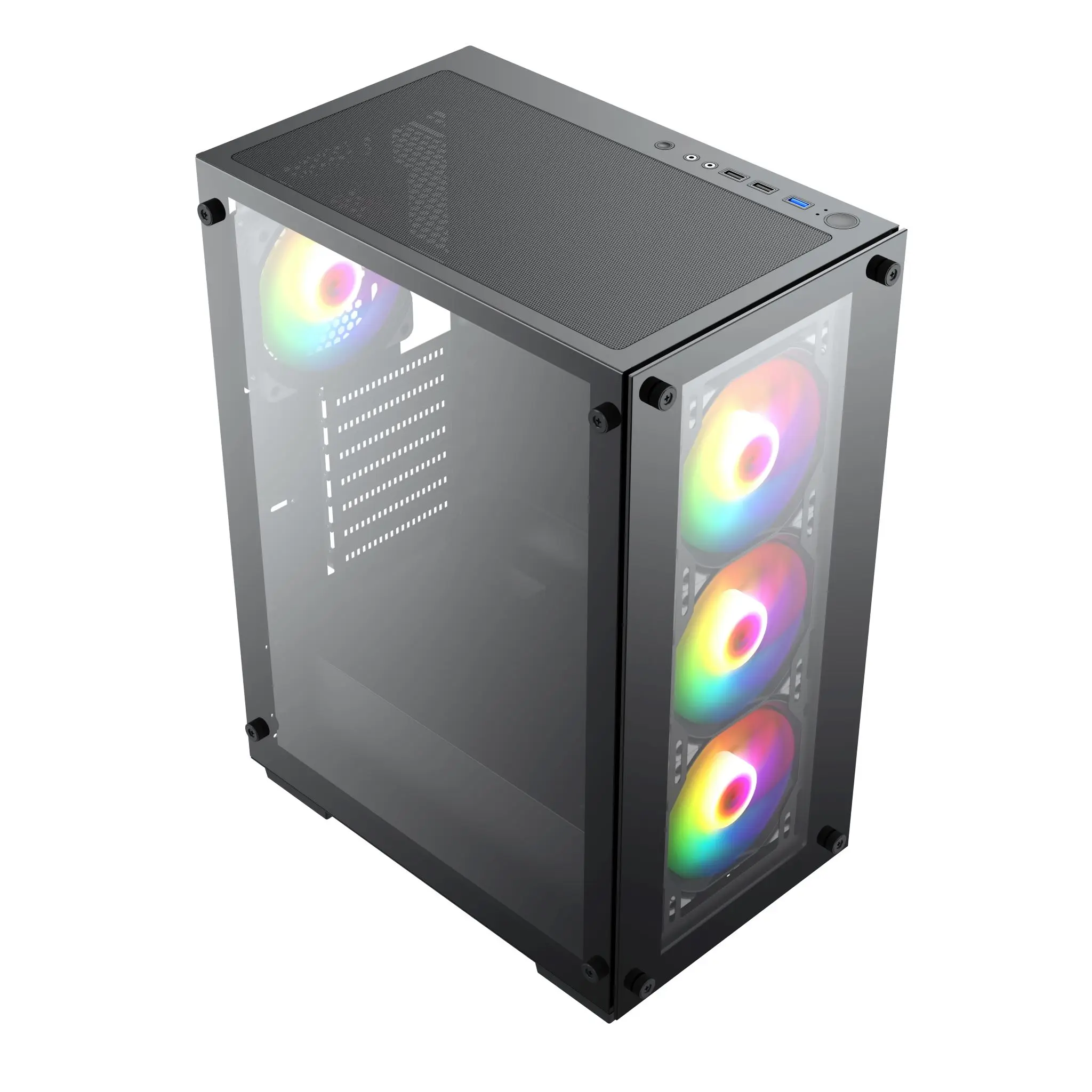 Mid Tower Computer Chassis Desktop 240 Water Cooled Side Acrylic Transparent Cases Gaming Atx Pc Chassis Computer Case