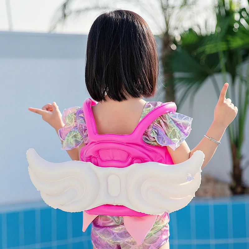 OXGIFT Wholesale Swimming PVC inflatable life jacket for kids