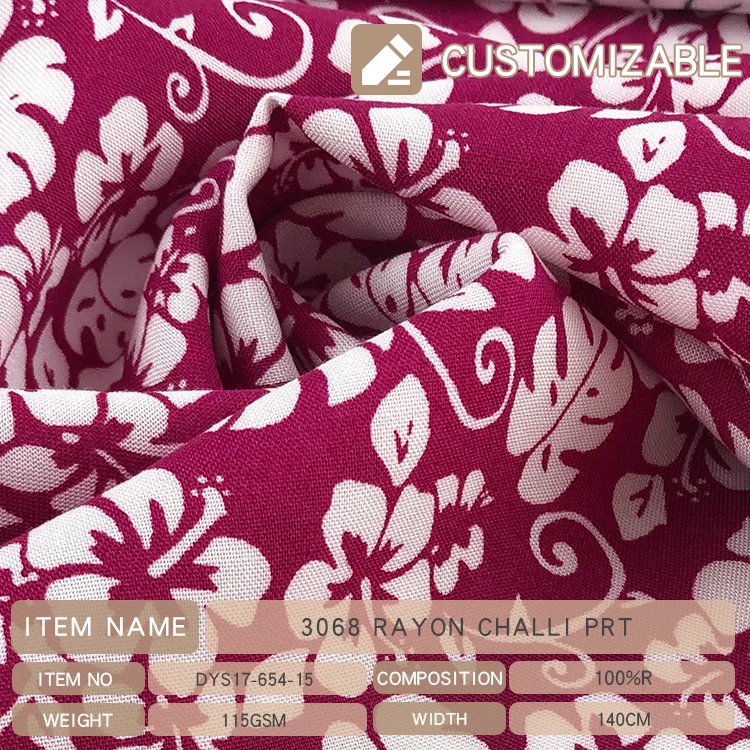 
WOVEN RAYON CHALLI PRINTED FABRIC 