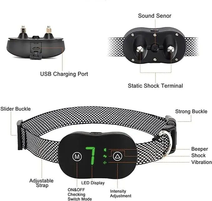Best price remote dog training electric control anti barking device bark control collar