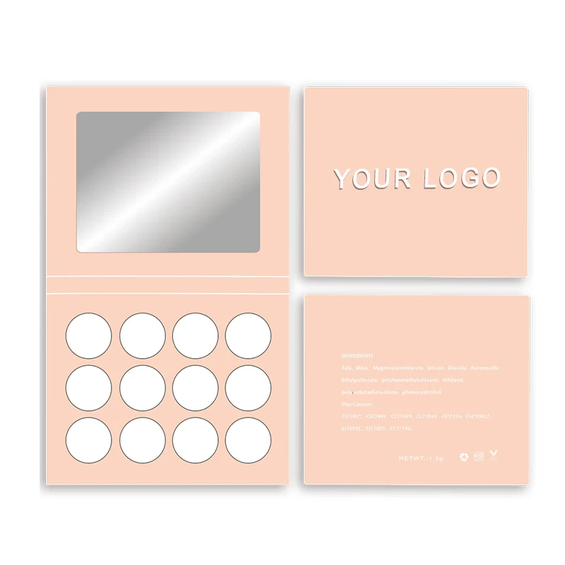 MAKEUP Popular High Grade 12 Colors Nude Glitter Private Label Eyeshadow Palette Halloween Masquerade Party