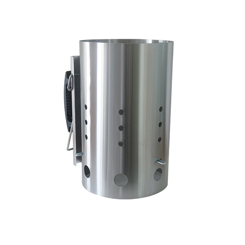 Factory Supply Premium Quality Stainless steel BBQ Fire Chimney Charcoal Starter With Plastic Handle Easily Clean