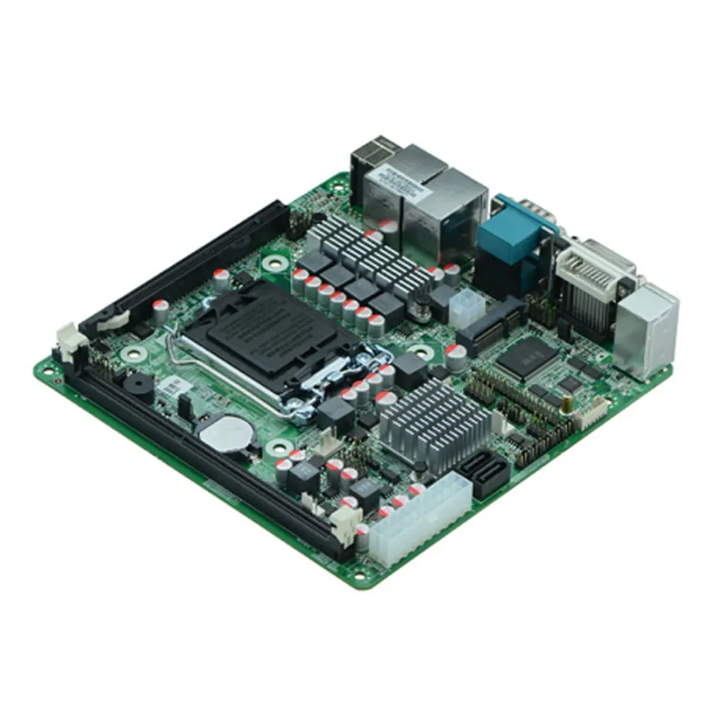 LGA1155 Socket i7 Industrial Motherboard-ITX-M61 support Core i3/i5/i7 Pentium 22nm/32nm CPU with 9*USB/6*COM