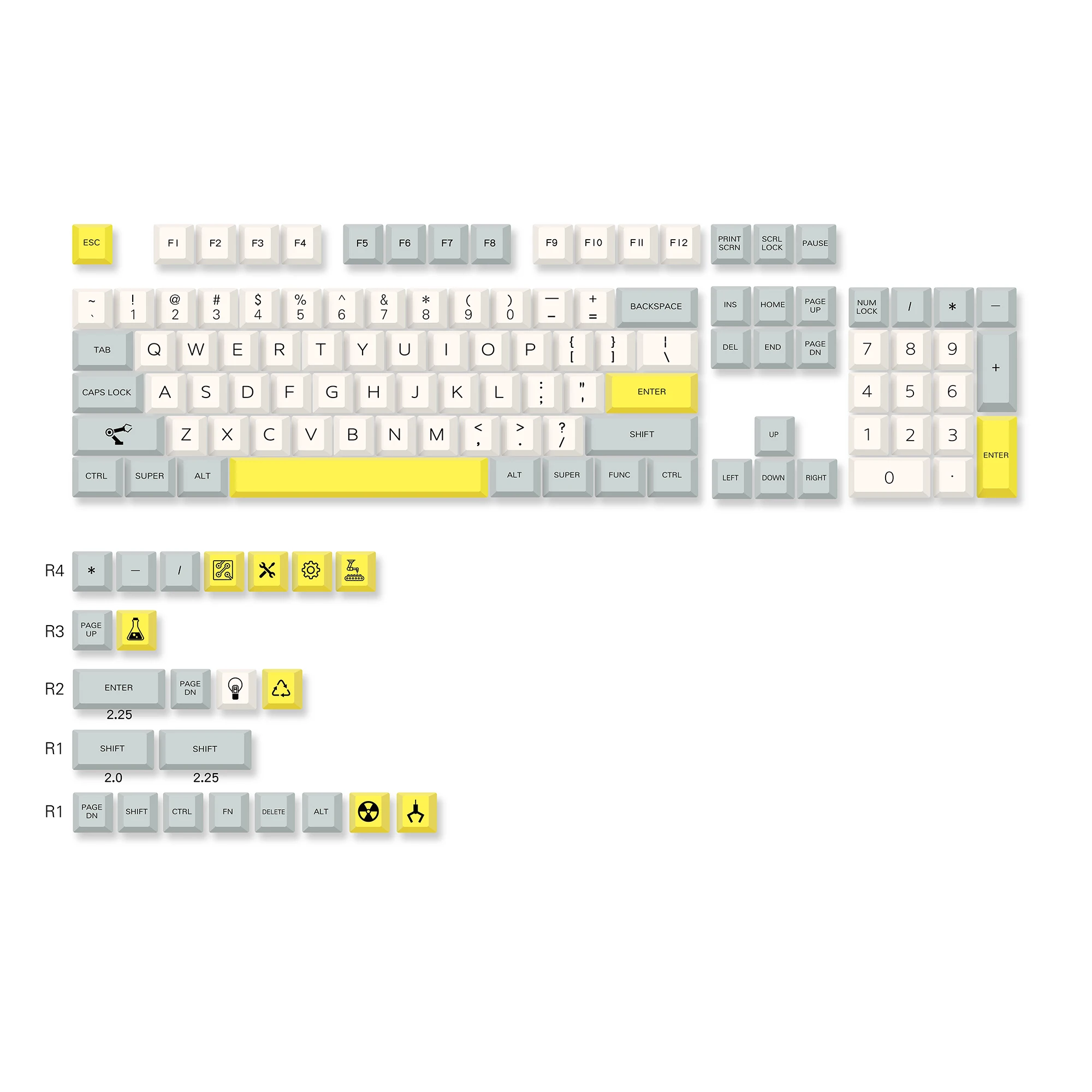 Overseas warehouse thick pbt keycaps set kawaii keyboard keycaps teclas personalizadas genshin pbt dye sublimation keycap