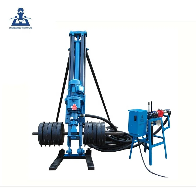 Portable small 3kw dth water well concrete rock drilling rig