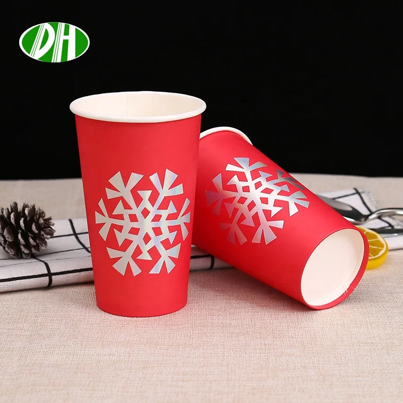Custom printing Logo disposable single wall paper coffee juice cup with plastic lids for drink
