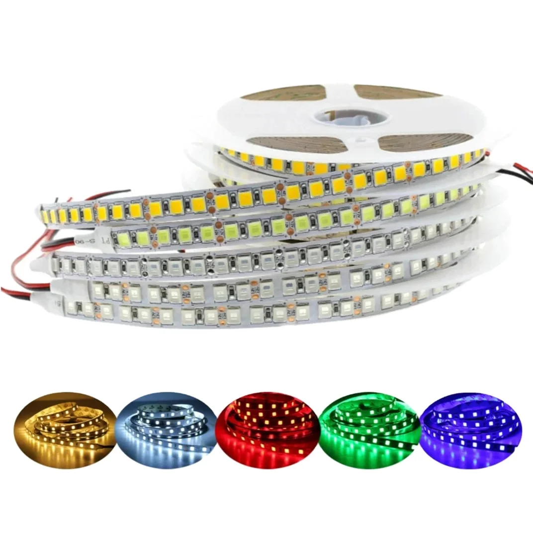 DC12V LED Strip Light 5054 Waterproof Flexible LED Lights Neon Ribbon 120LEDs/m High Brightness 12V SMD 5050 RGB Diode Tape 5m