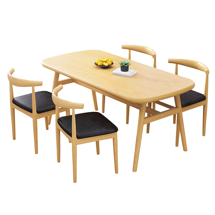 
2020 New Arrical Nordic Style Simple Dinning Table Set 4 Chairs 