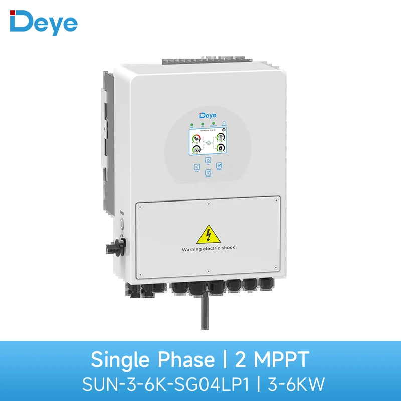 Deye solar hybrid inverter single phase 2MPPT hybrid inverter SUN-6K-SG03LP1-EU 3.6KW 5KW 6KW with wifi solar inverter