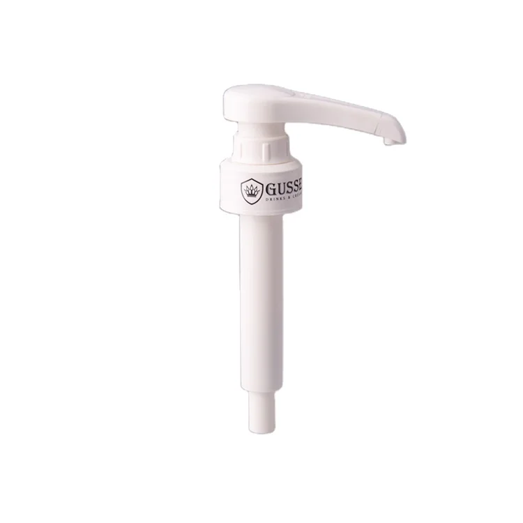 Food-grade Plastic Sugar Syrup Black Pump Dispenser White Syrup Pump For Jam Bottle