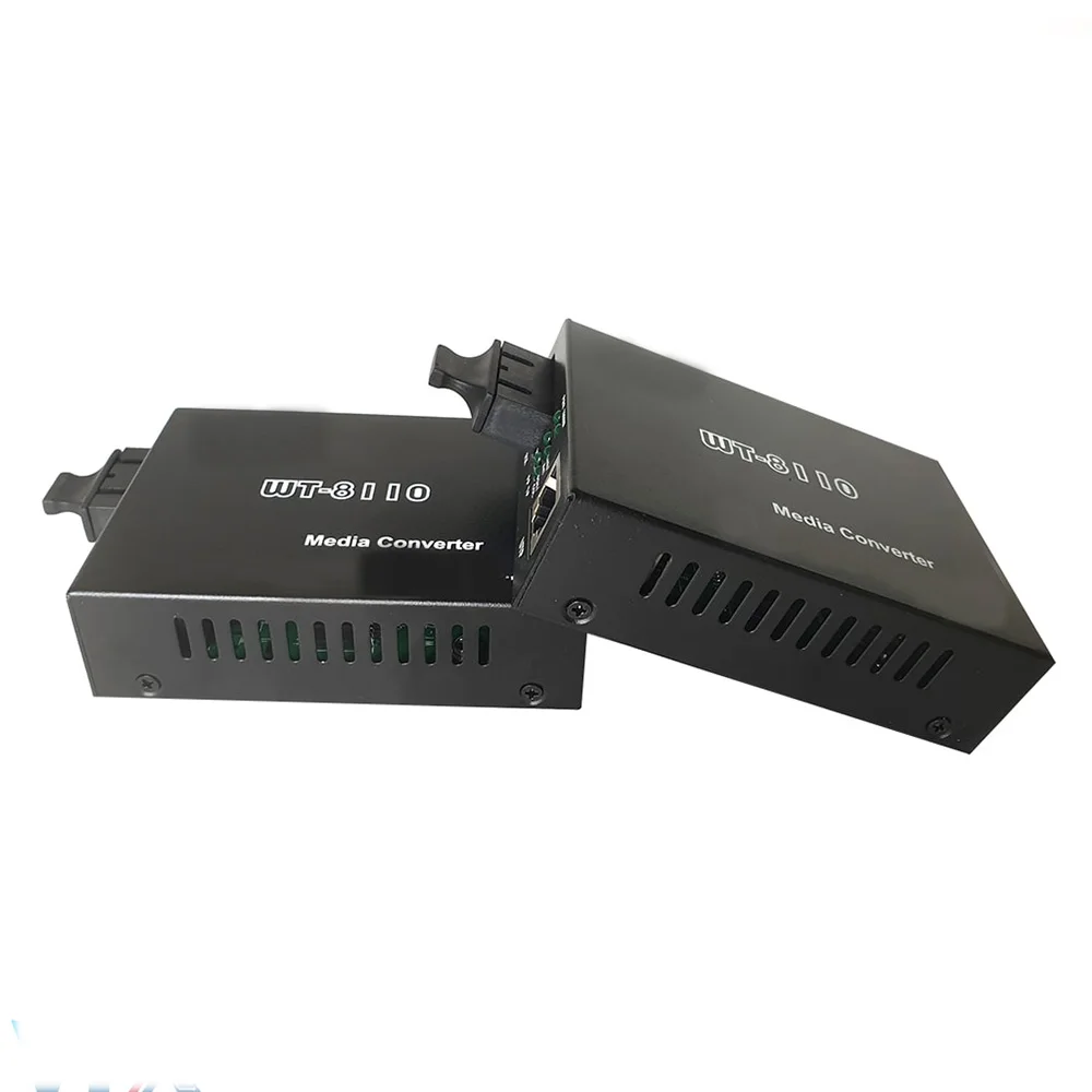 CAT5 100m 10/100/1000Base-Tx to 1000Base-Fx transmission fiber optical media converter