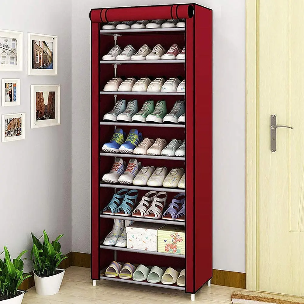 9 Tiers Non-Woven Fabric Shoe Rack scarpiera with Dustproof Closet Shoe Storage Cabinet Organizer schuhregal