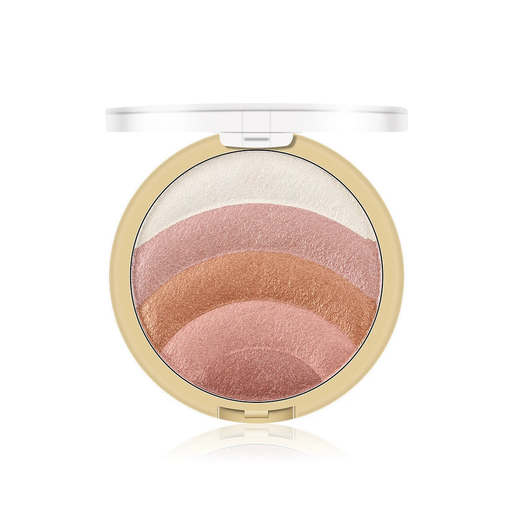 Private Label Custom 10 Colors Rainbow Round Cream Eyeshadow Palette Packaging Make Up Mixing Palette