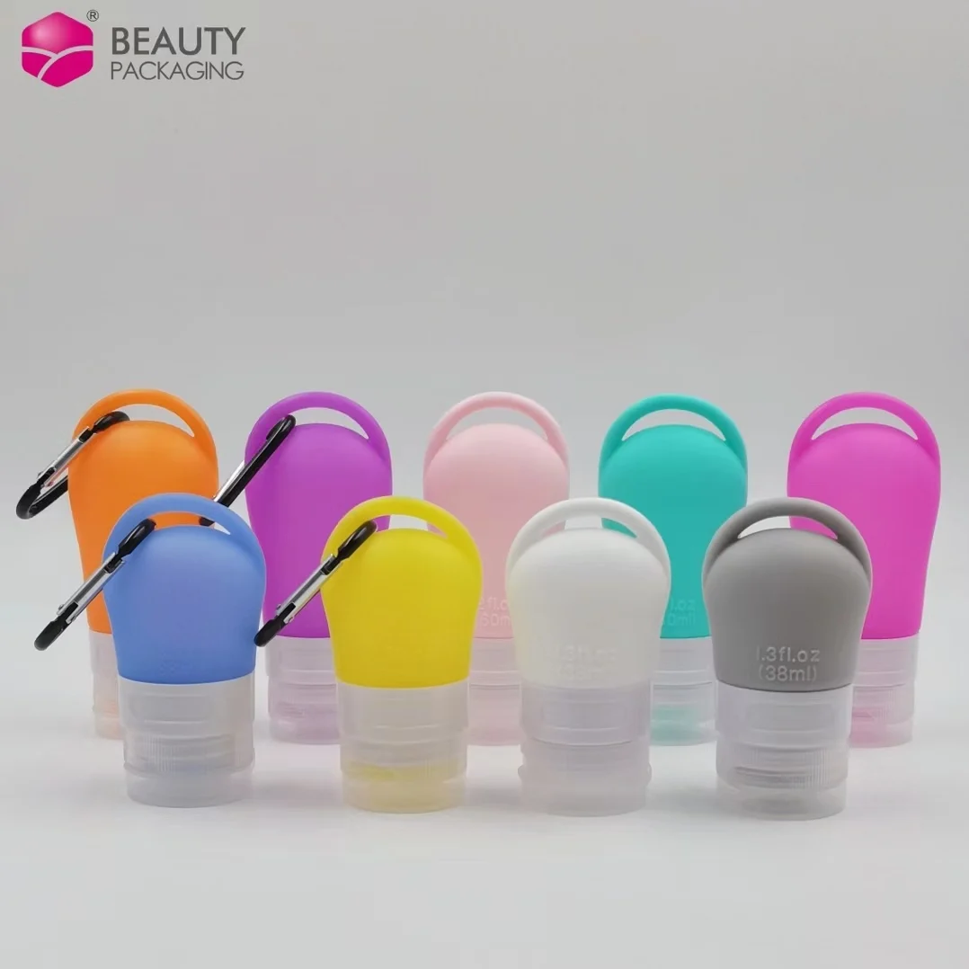 Hot Sale 30ml Keychain Hand Sanitizer Holder Portable Plastic Bottle Creative Key Ring Personal Care Lotion Bottle