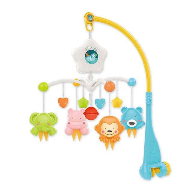 Baby Projection Bed Bell With Light Music Toy Baby Bed Bell Toy With Star