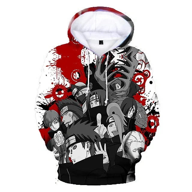 Wholesale Custom  3D sublimation Print Anime Hoodies Men