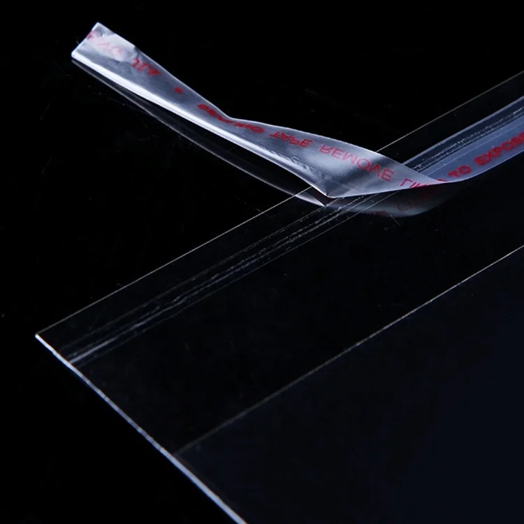 High Quality Custom Printed transparent Opp Self Adhesive Bag with Header Sealing Plastic Packing OPP Poly Bag