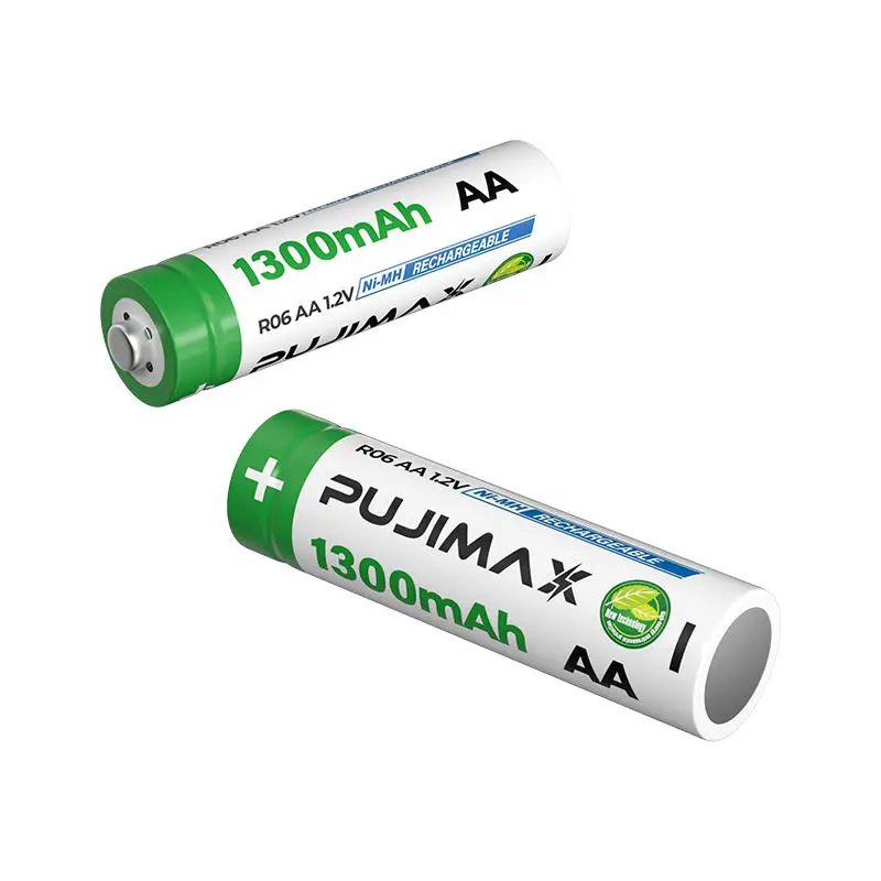 PUJIMAX High Quality 1300Mah AA Battery Pack AA Rechargeable Battery 1.2V Ni-Mh Batteries For Fingerprint Lock Wireless Mouse