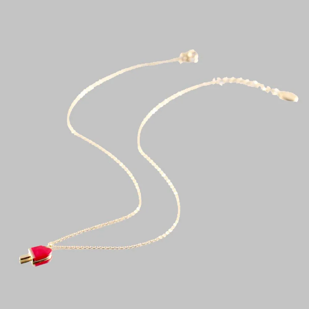 Ice Cream Lovely Pearl Agate Stainless Steel Necklace