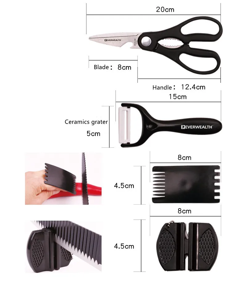 Wholesale 7PCS Kitchen Knife Set Stainless Steel Knife With ABS Handle