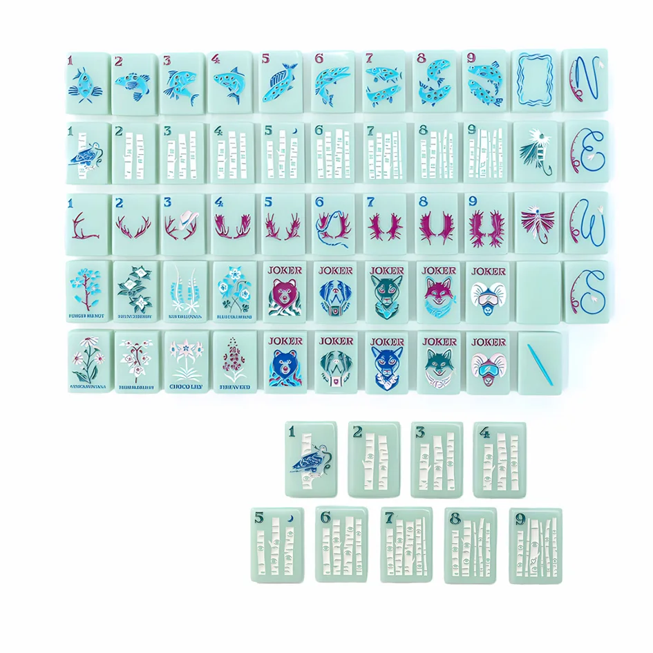 Factory Custom Mahjong Tiles Singapore Malaysia Chinese American For Sale OEM Print And Engraved Acrylic Mahjong Sets