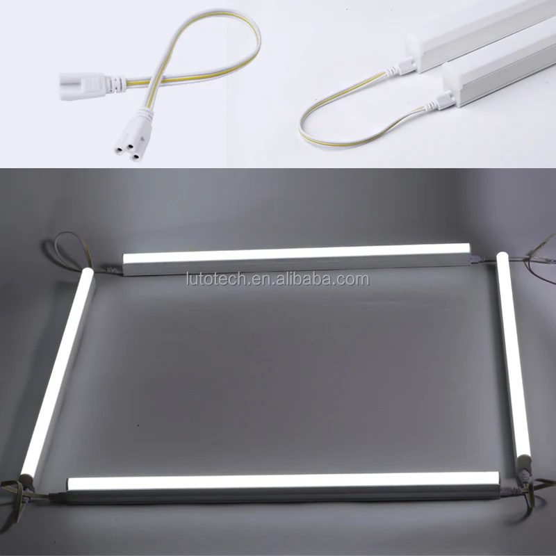 2ft 4ft 5ft LED Tube Lighting Aluminum PC T5 Color 220V IP44 Integrated LED Light Fixture Linear Lights for Home Office & Shop