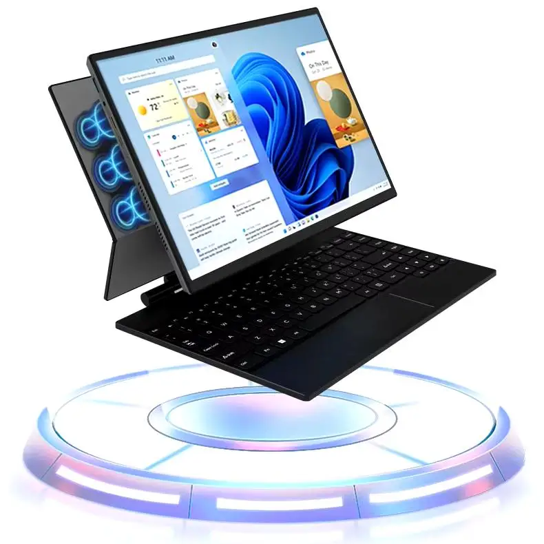 Новая Мода 14-дюймовый 2-в-1 бизнес-ноутбук и планшет сенсорный экран IPS ЖК-дисплей 16 Гб Win 11 ПК планшетный портативный