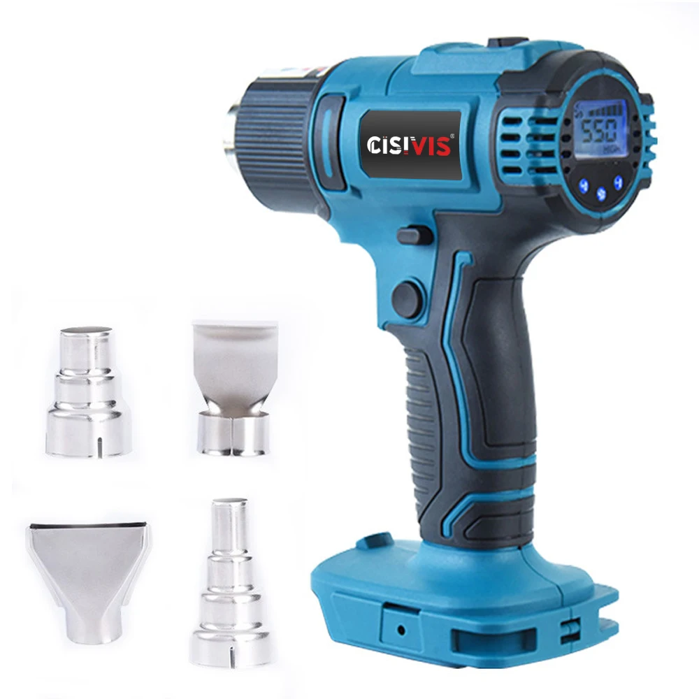Wireless High Power Digital Display Temperature-Adjustable Portable Hot Air Gun with Lithium Cordless Heat Gun