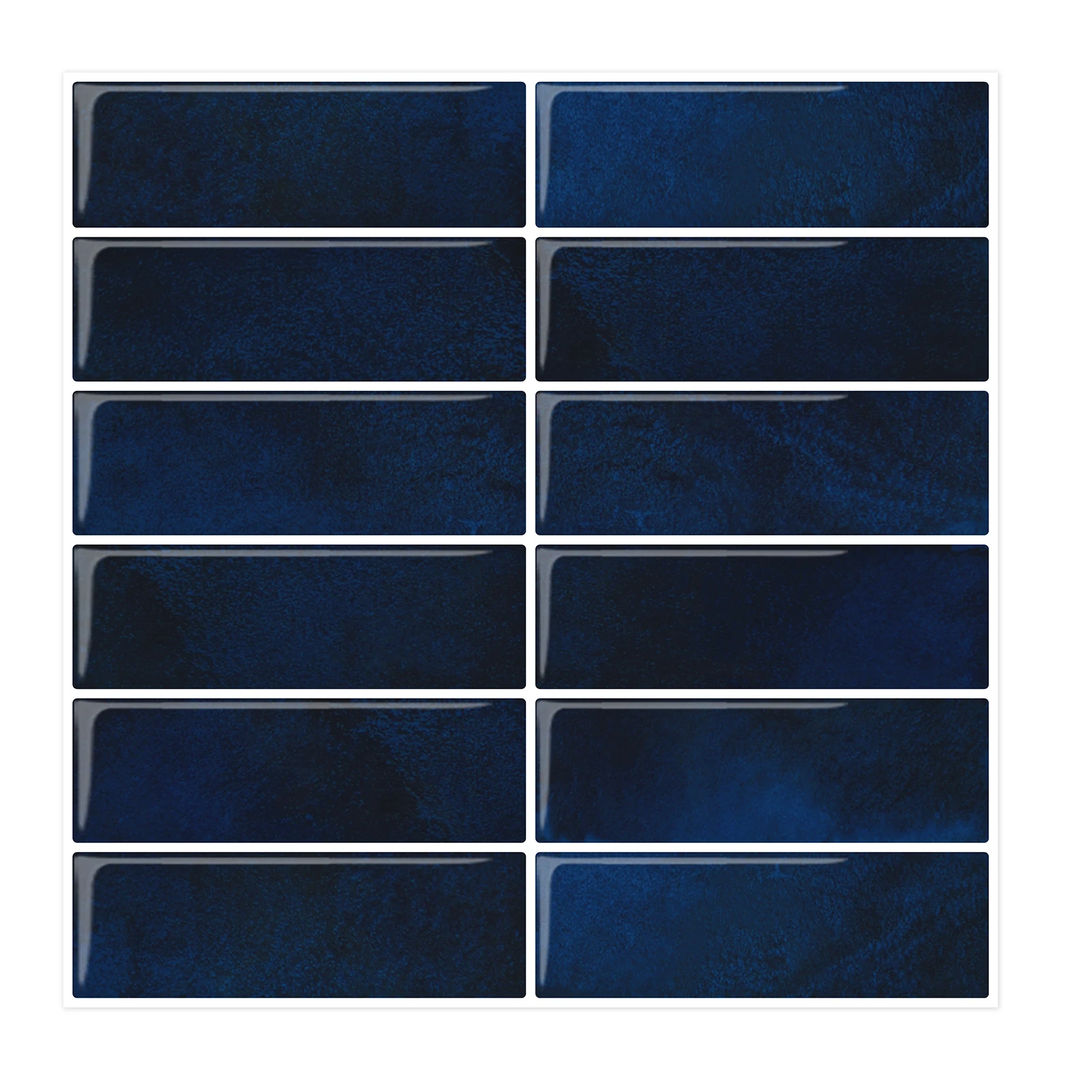 Eco-friendly 3D blue Tile Stickers Vinyl Stick on Tiles Backsplash Peel and Stick Bathroom Kitchen Decor Tile