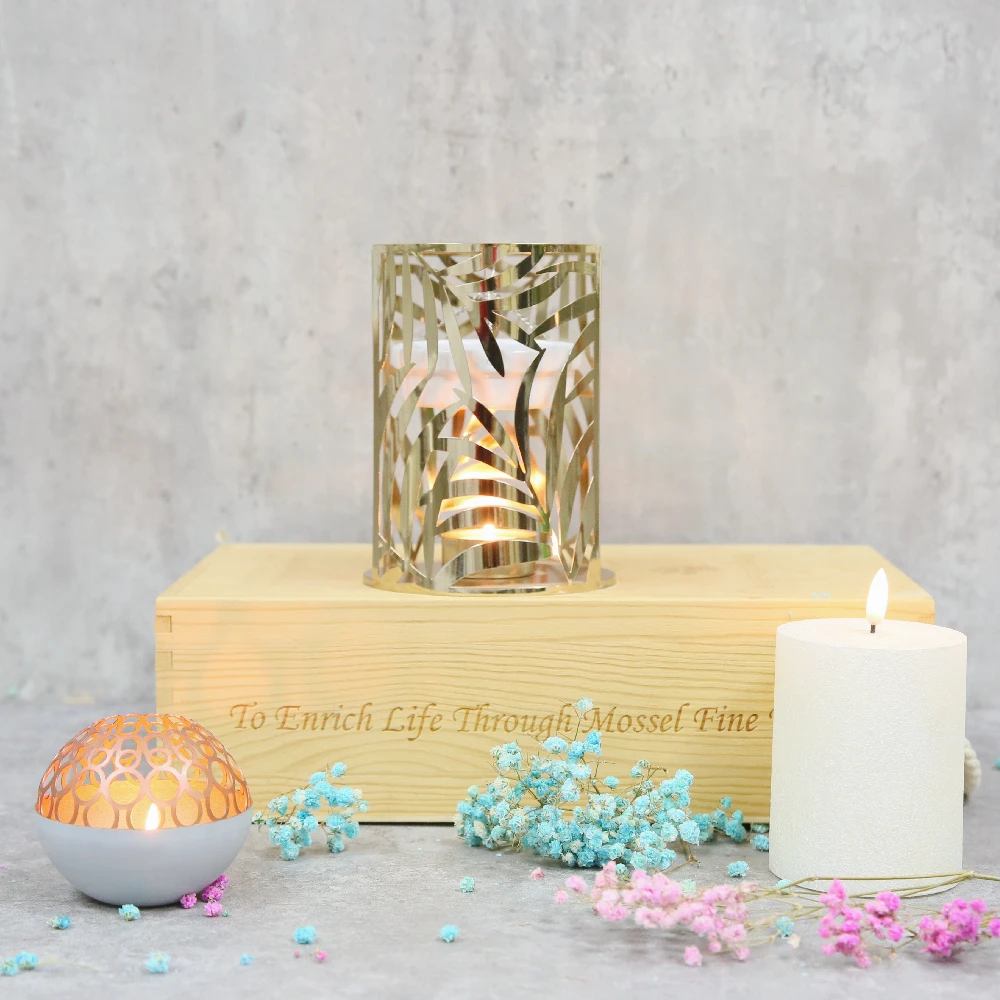 Spring season metal plating Candle Warmer Ceramic bowl Wax Tart essential oil burner Candle Burner Wax burners