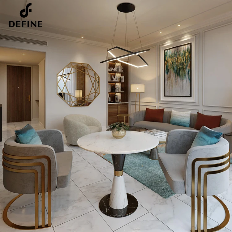 Hotel Furniture Custom Made 5 Star FF&E Project Luxury Modern Hotel Bed Room Furniture Bedroom Set