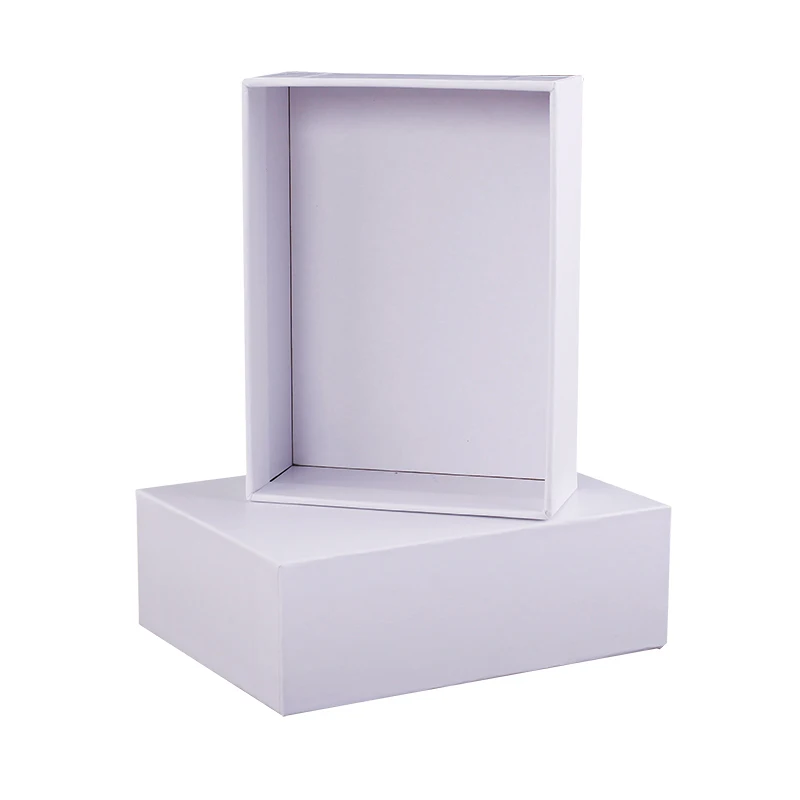 
China custom small white box package blank gift cardboard paper packaging 