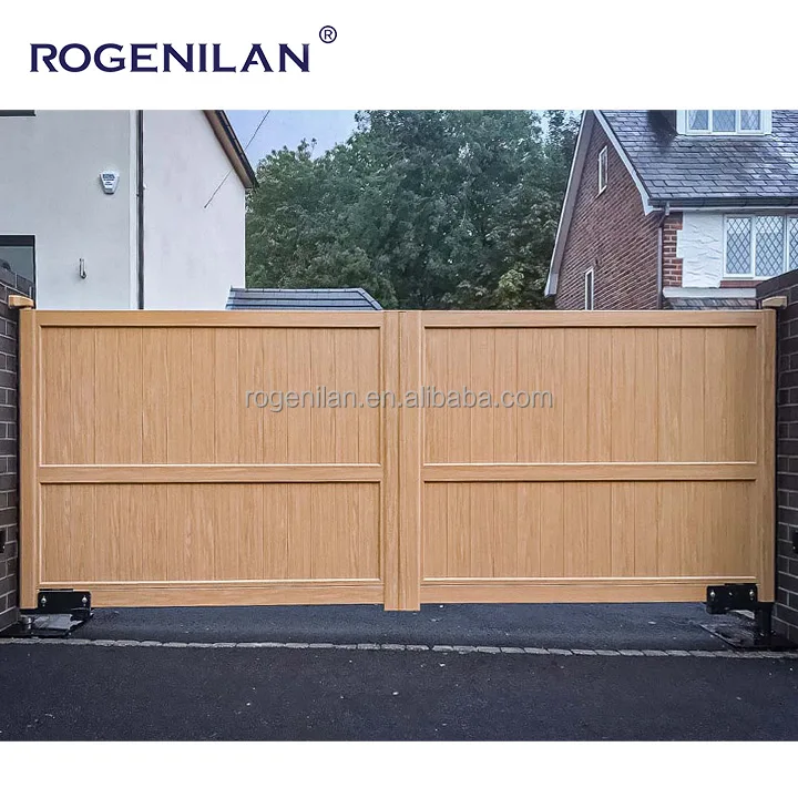 Garden Security System Sliding gate customized  way easy maintenance aluminum gate