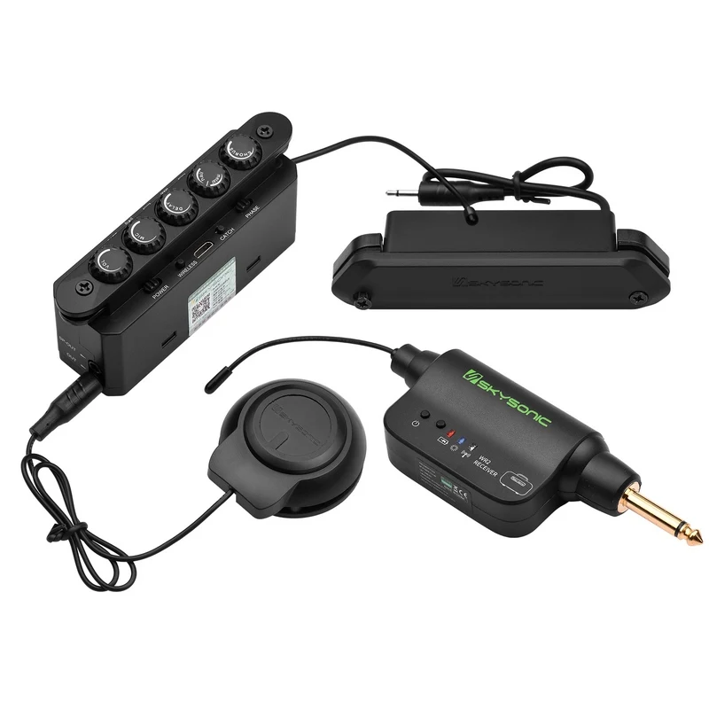 SKYSONIC WR2 беспроводной и резонансный звукосниматель задержка/реверберация/эффекты хора