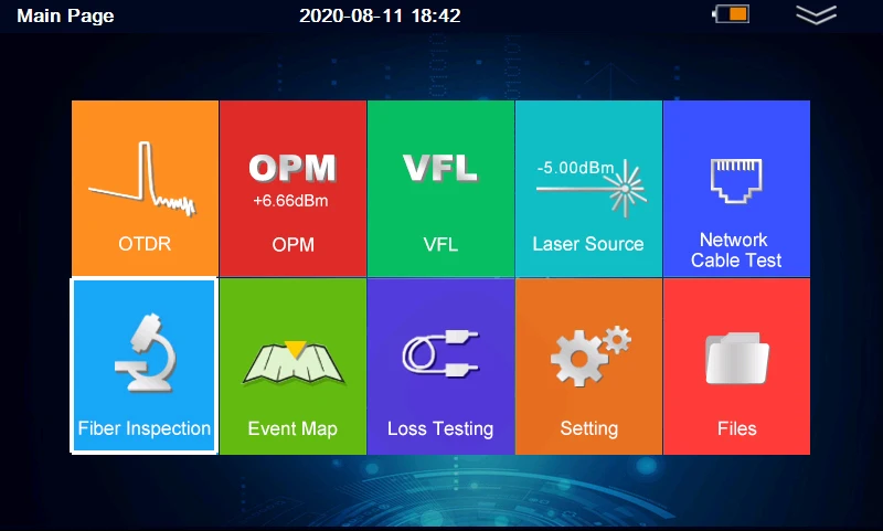 Pro Mini OTDR Reflectometer For GPON EPON Live In-service Testing With OPM OLS VFL Touch Screen Fiber OpticF