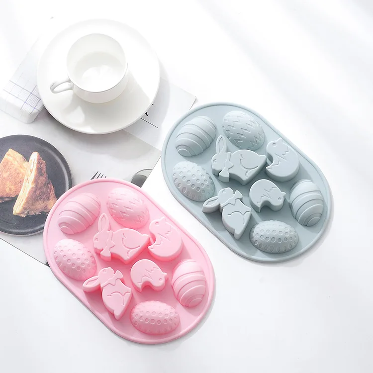 Soap Mold Baking Tool Easter Egg Funny Cake Mold for Pudding Microwave Oven Safe Many Shapes Silicone Opp Bag 86g
