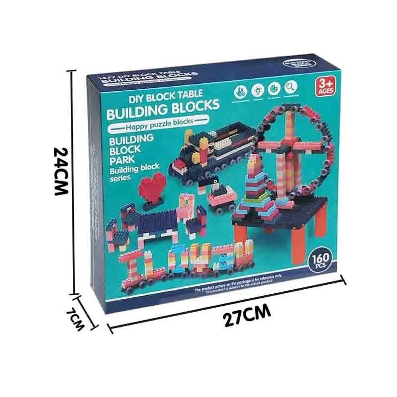 Creative Toys Children Desk Blocks Building Educational Toy 160pcs Brick DIY Plastic Toy Building Blocks For Kids