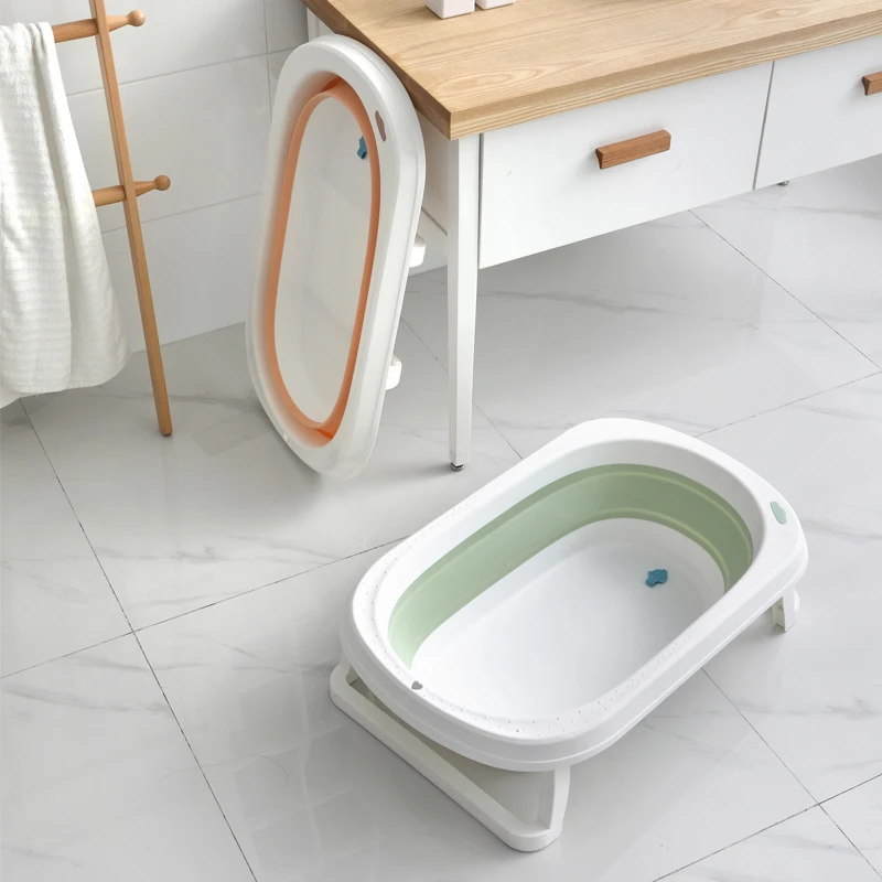 Popular Hot Sells Good Quality Foldable Plastic Baby Bathtub With Stand