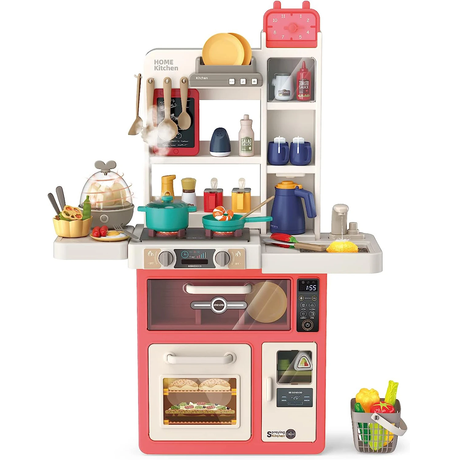 85cm European Spray Kitchen Deluxe   Sink Toys Plastic Kids Kitchen Set Toy For Kids spray light music and water