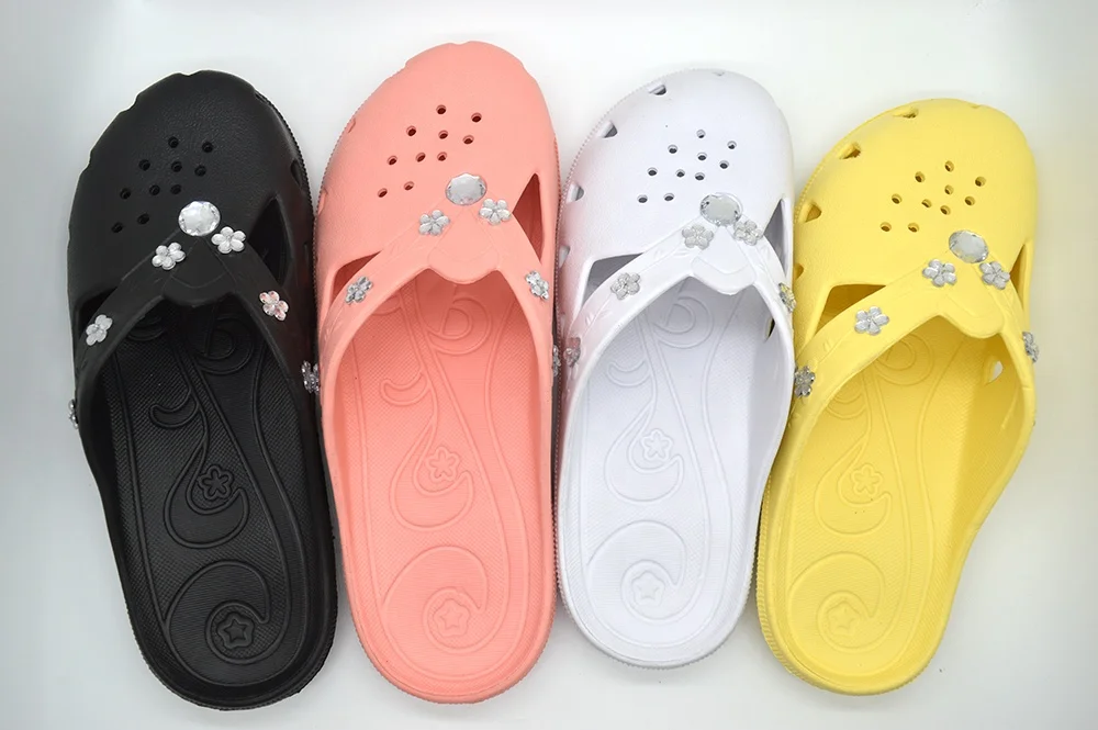 latest design eva garden clogs for woman eva clog with Crystal decoration