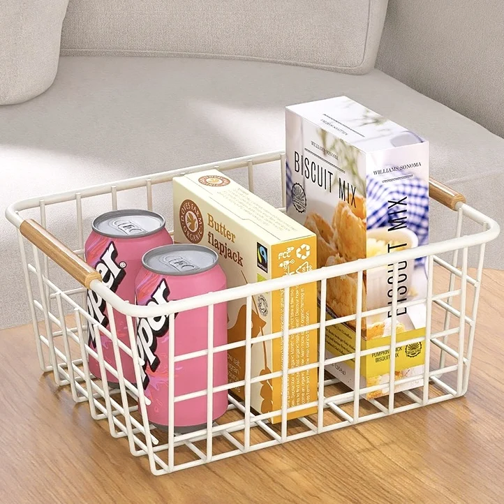 Органайзер из проволочной сетки с тканевой подкладкой, корзина-органайзер для полотенец