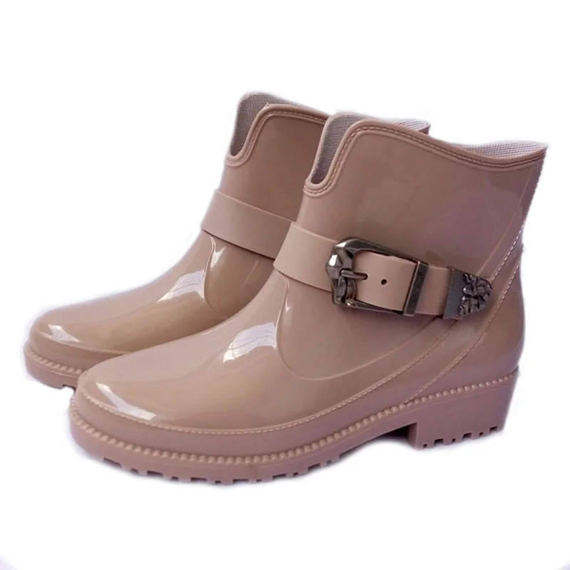 new design cheap black PVC martin women rain boots