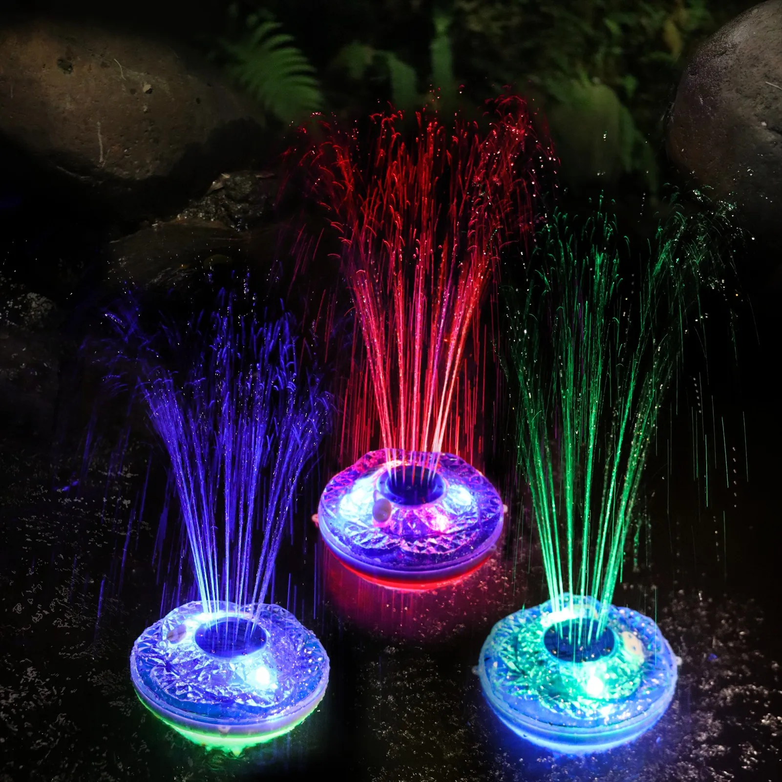 Беспроводной плавающий фонтан для развлечения водой со светодиодной подсветкой, портативный водонепроницаемый фонтан, спрей для воды, 1,2 м, для летнего развлечения водой