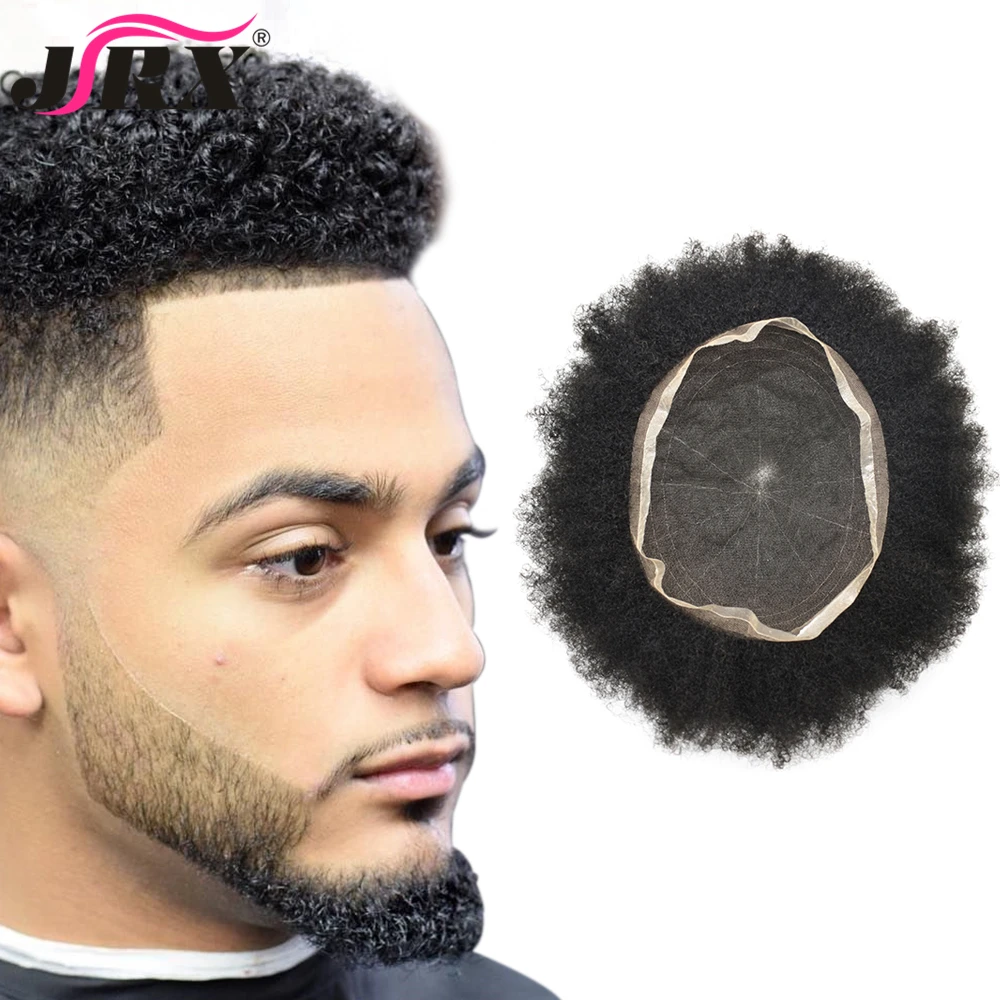 Afro Weave Balding Toupee Full HD Lace Mens Custom Human Hair Unit 8x10inch Male Hair Wig For Black Men