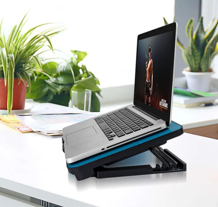 China Factory Supplied Top Quality USB foldable 2 fans speed adjustable notebook cooler laptop cooling fan and ventilation